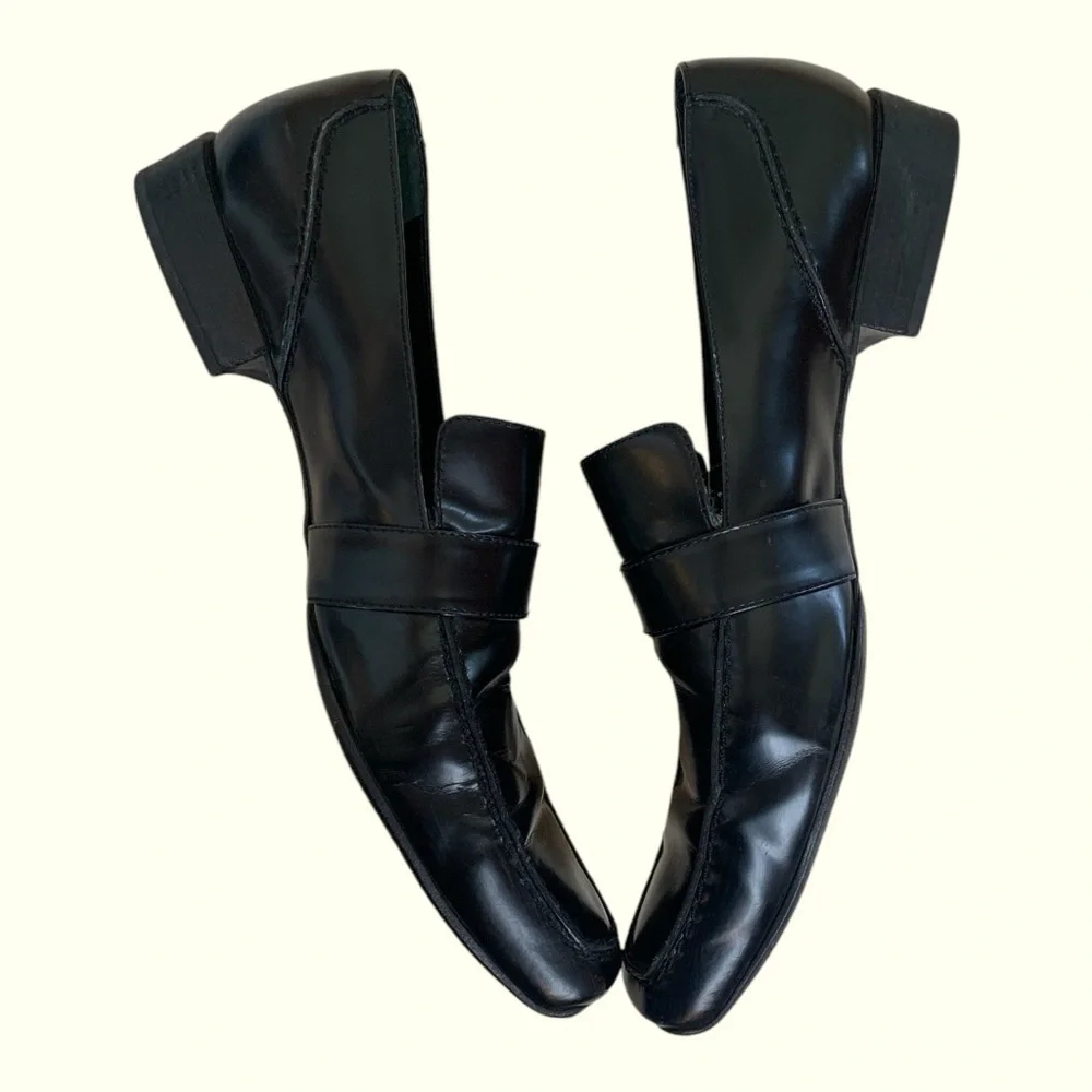 Kenneth Cole Black Leather Women’s Loafer Shoes - Picture 3 of 6